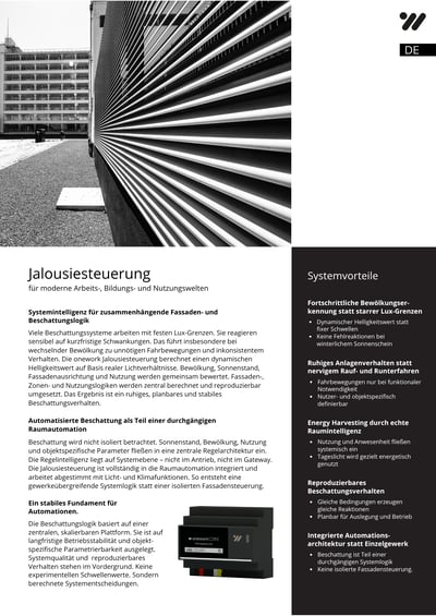 Factsheet Jalousiesteuerung DE