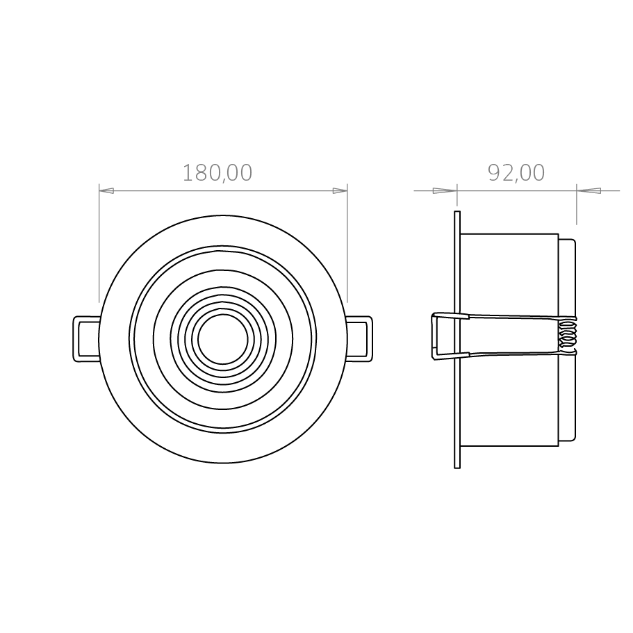 LUX Spot 180 - Dimentions