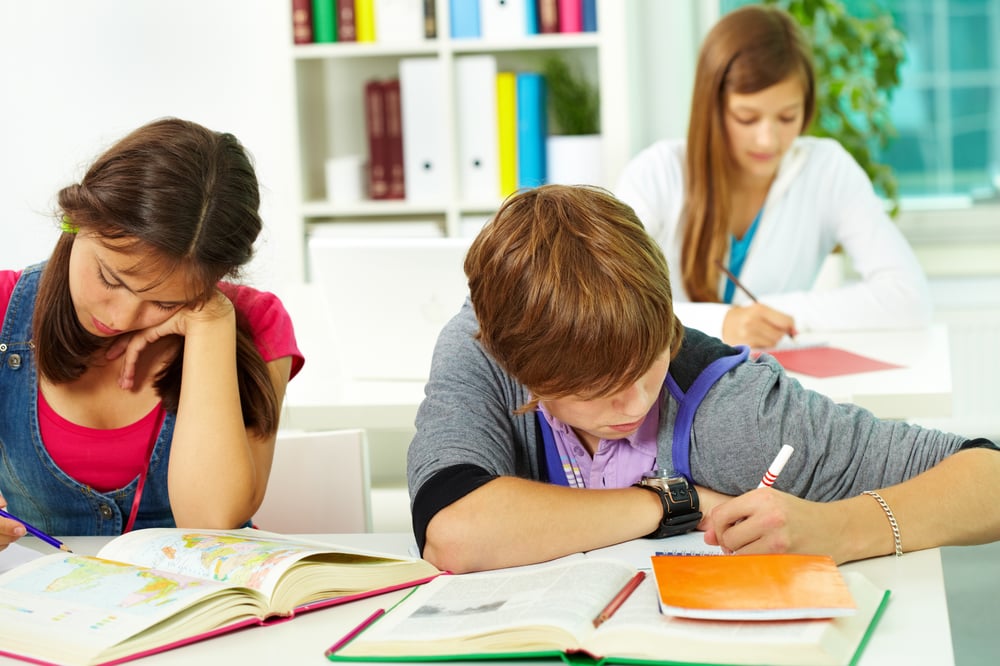 students-doing-homework-class