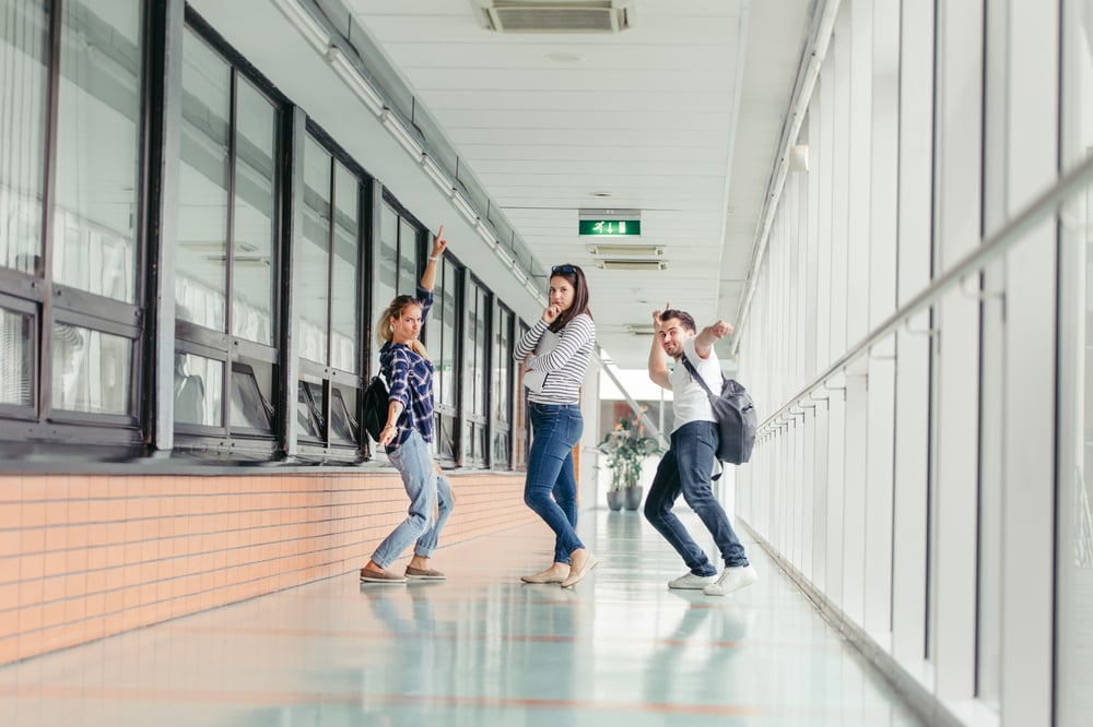 students-posing-hall